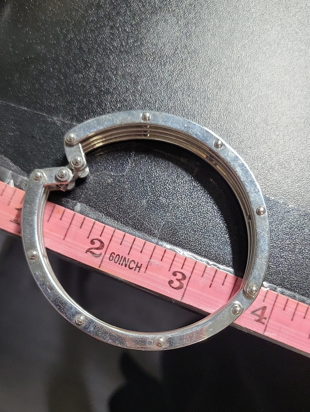 Silver Tone Crystal Multi-Stack Bangle Set - Picture 7 of 9